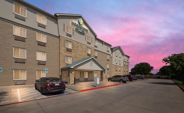 Extended-stay hotel at sunset